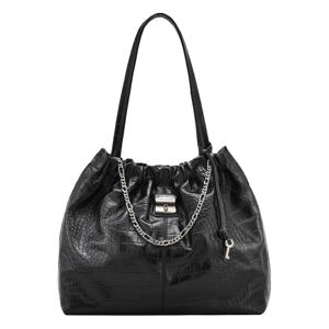 leren shopper The Tote zwart