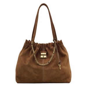 suede shopper The Tote cognac