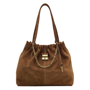 suede shopper The Tote cognac