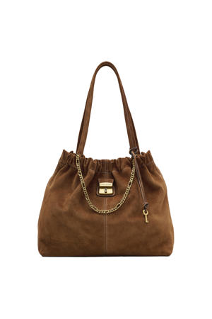 suede shopper The Tote cognac