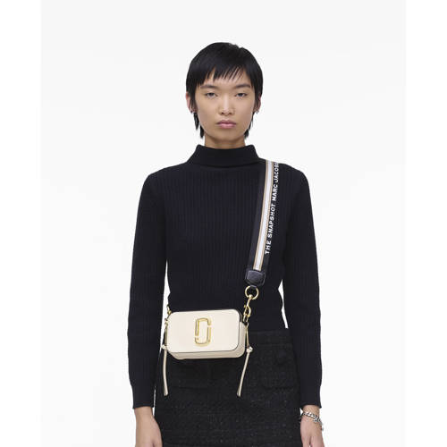 Marc Jacobs leren crossbody tas The Snapshot beige afbeelding