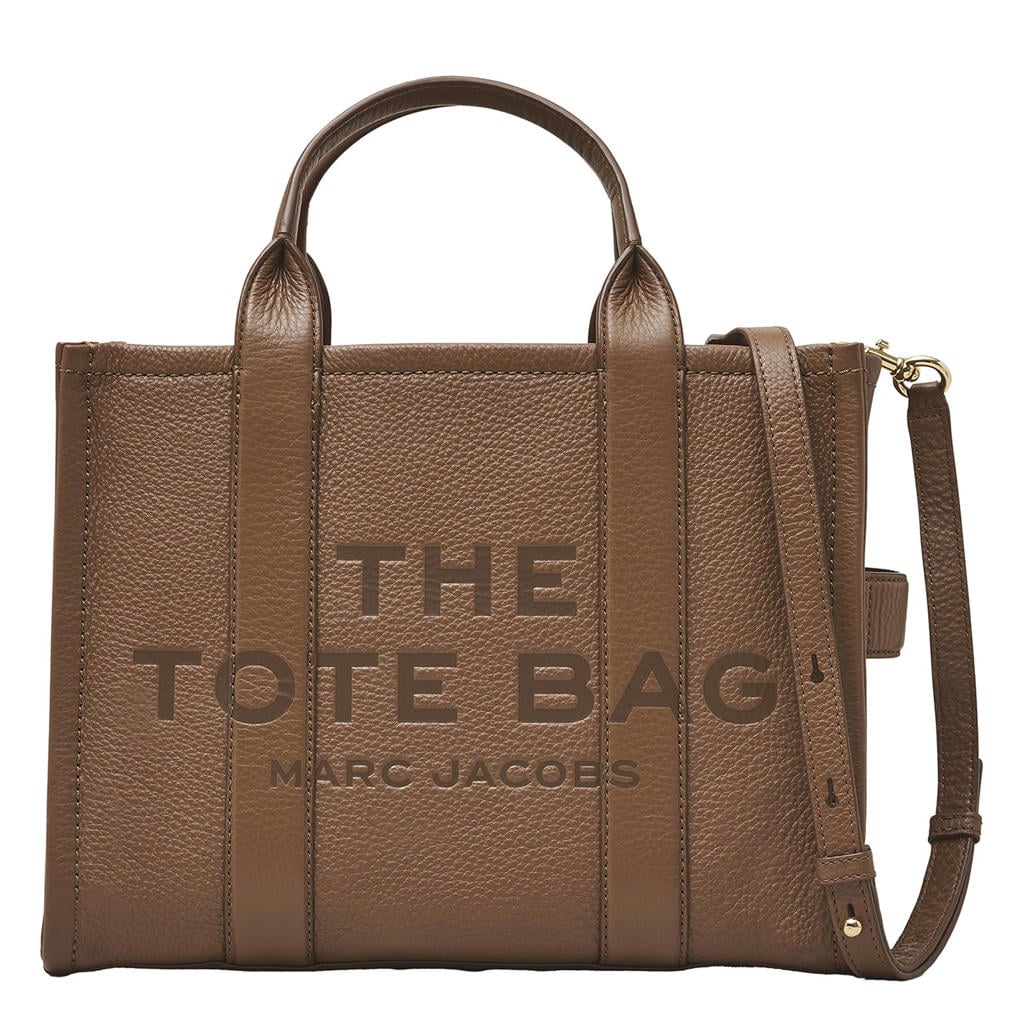 Marc Jacobs leren handtas The Medium Tote cognac