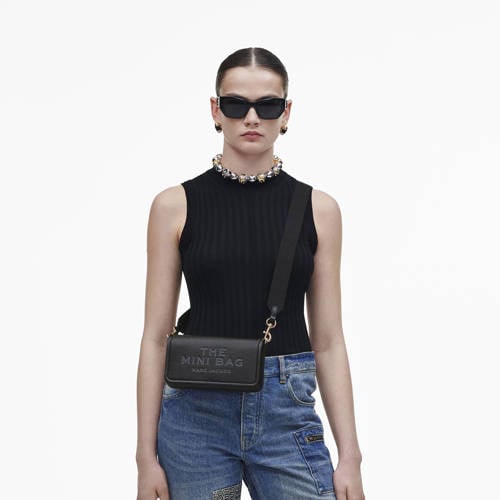 Marc Jacobs leren crossbody tas The Mini Bag zwart afbeelding