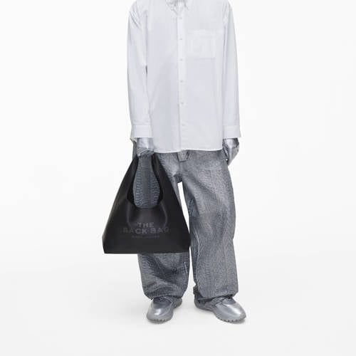 Marc Jacobs leren schoudertas The Sack zwart afbeelding