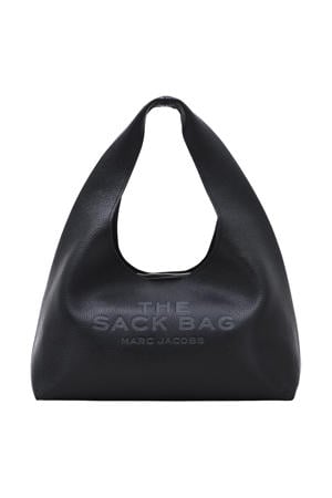 leren schoudertas The Sack zwart