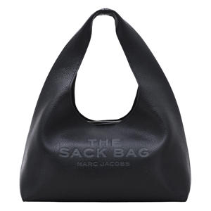 leren schoudertas The Sack zwart