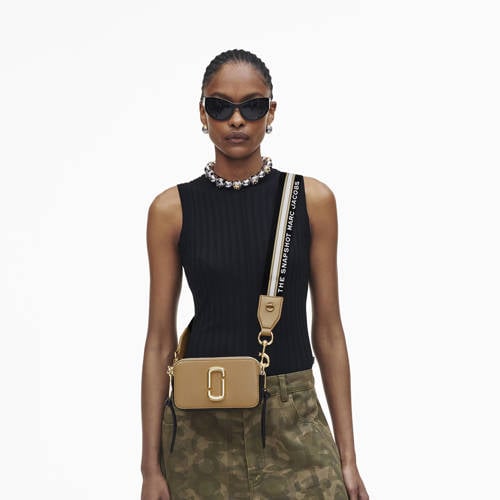 Marc Jacobs leren crossbody tas The Snapshot camel afbeelding