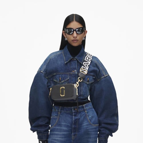 Marc Jacobs leren crossbody tas The Snapshot zwart afbeelding