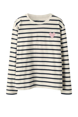 gestreepte longsleeve wit