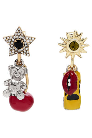 oorbellen Trinket Charm Cluster goudkleurig