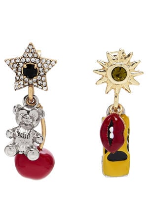 oorbellen Trinket Charm Cluster goudkleurig