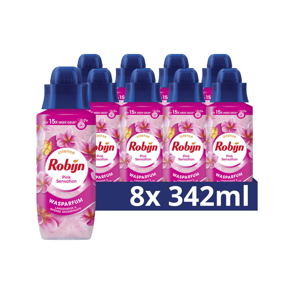 Robijn Intense Pink Sensation wasparfum - 8 x 342 ml