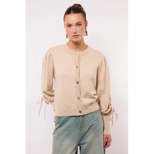 FLURESK gebreid vest zand afbeelding
