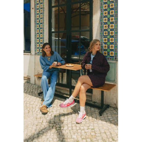 FLURESK wide leg high waist casual broek blauw afbeelding