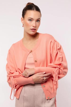 gebreid vest roze