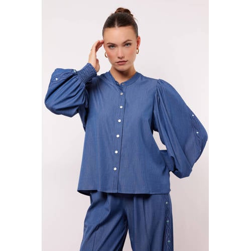 FLURESK blouse donkerblauw afbeelding