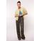 FLURESK wide leg regular waist broek met panterprint bruin