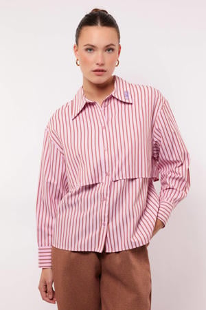 gestreepte blouse roze