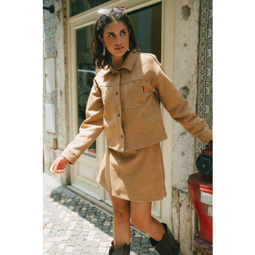 FLURESK imitatieleren rok camel afbeelding