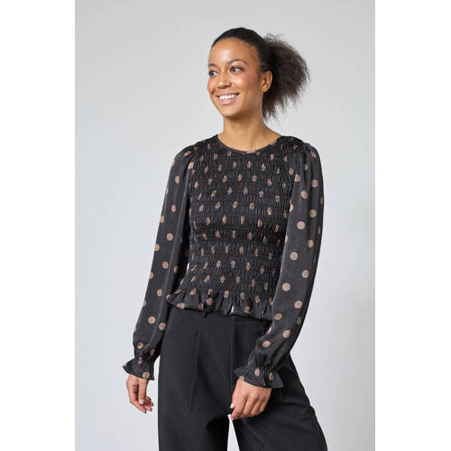 SisterS Point top met stippen zwart afbeelding