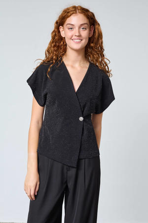 top zwart met glitter