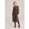 WE Fashion midi jurk donkerbruin