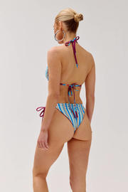 thumbnail: HARPER & YVE reversible voorgevormde triangel bikinitop Nova donkerrood/turquoise