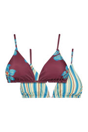thumbnail: HARPER & YVE reversible voorgevormde triangel bikinitop Nova donkerrood/turquoise