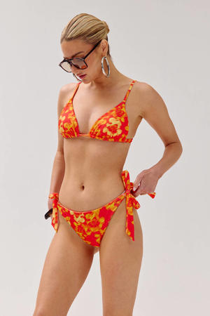 strik brazilian bikinibroekje Lexie oranje/geel