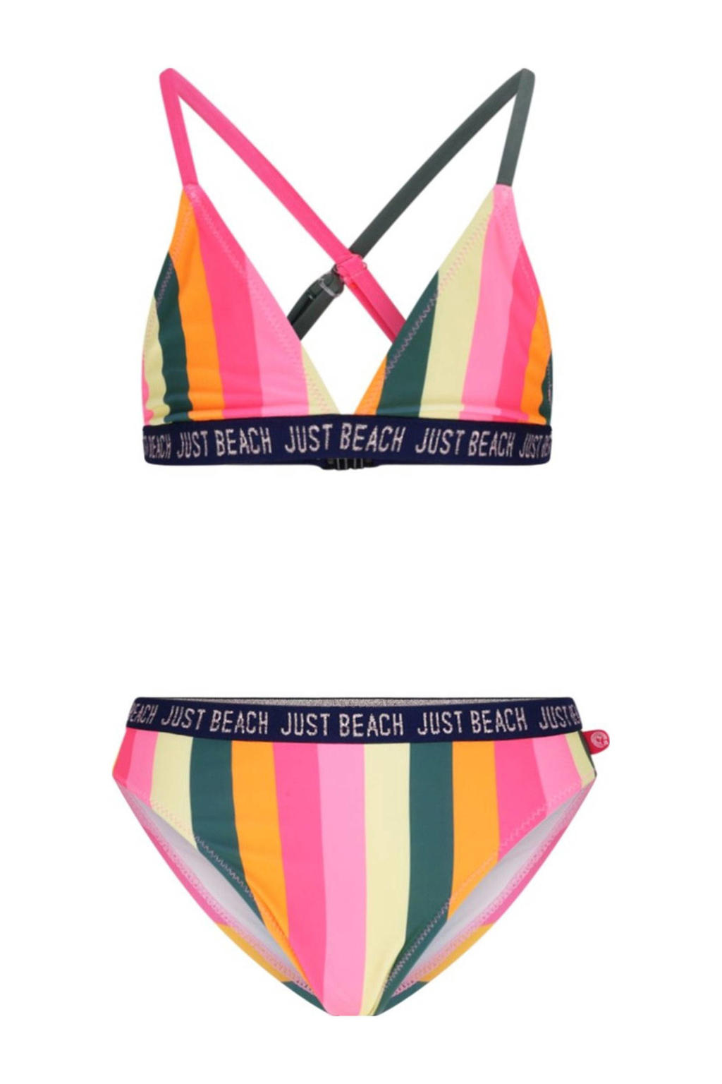 Just Beach triangel bikini Bali oranje/groen/geel