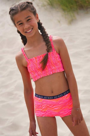 crop bikini Zanzibar roze/oranje