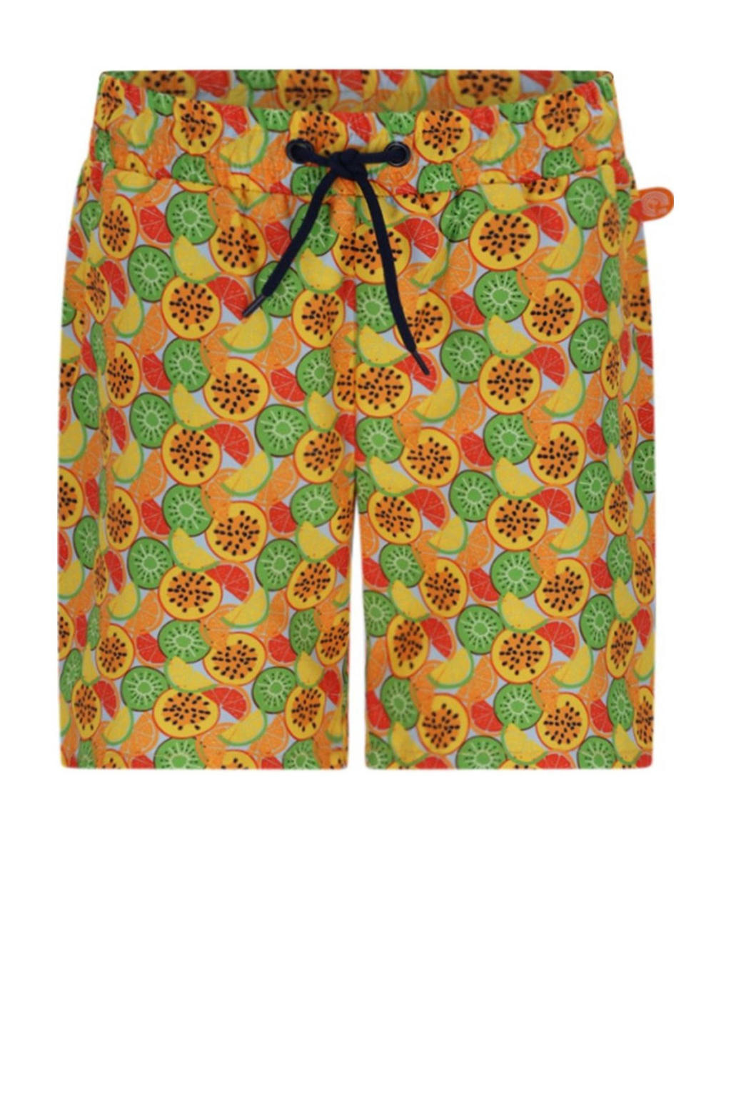 Just Beach zwemshort Poolday geel/groen/oranje