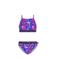 Just Beach crop bikini Florida paars/roze/lichtblauw