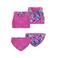 Just Beach reversible crop bikini Inside Out lichtblauw/donkerblauw/roze