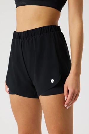 sportshort 2-in-1 Ace zwart