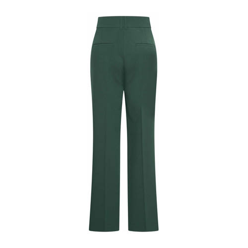 Expresso wide leg high waist pantalon donkergroen afbeelding
