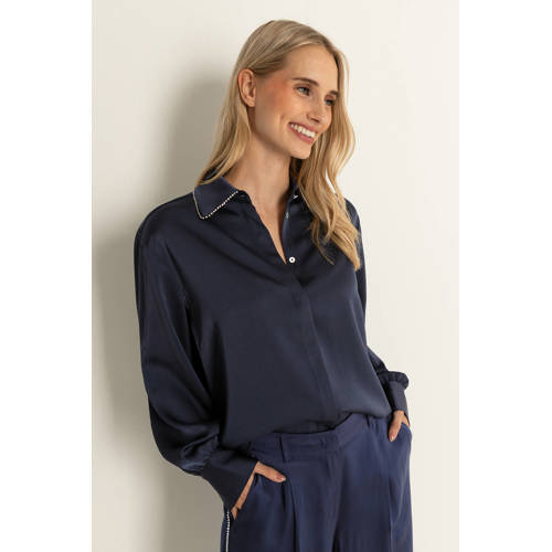 CLAUDIA BY CLAUDIA STRÄTER blouse donkerblauw afbeelding