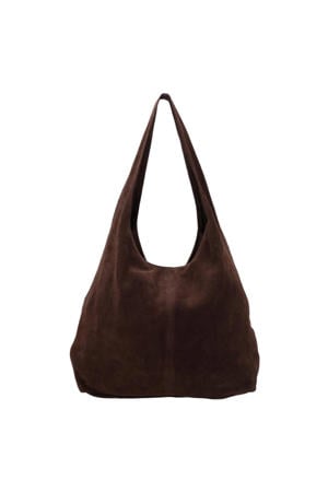 suede schoudertas Portland Road donkerbruin