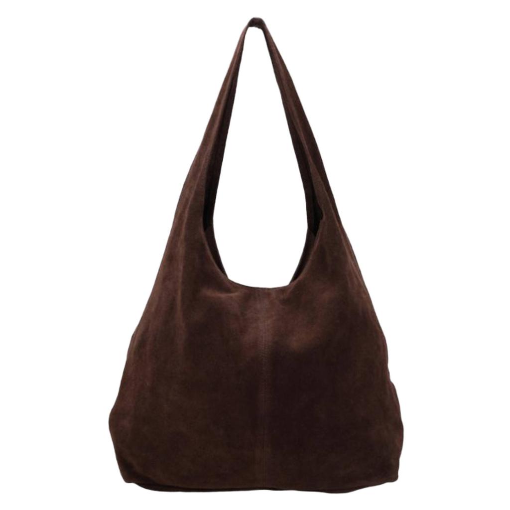 DSTRCT suede schoudertas Portland Road donkerbruin