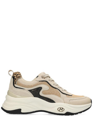 chunky sneakers beige/goud