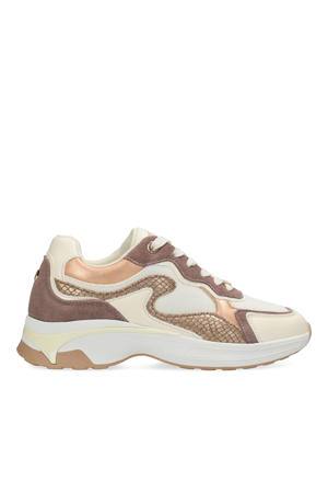 Portia Love chunky sneakers wit/bruin