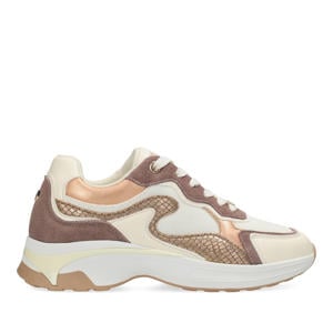 Portia Love chunky sneakers wit/bruin