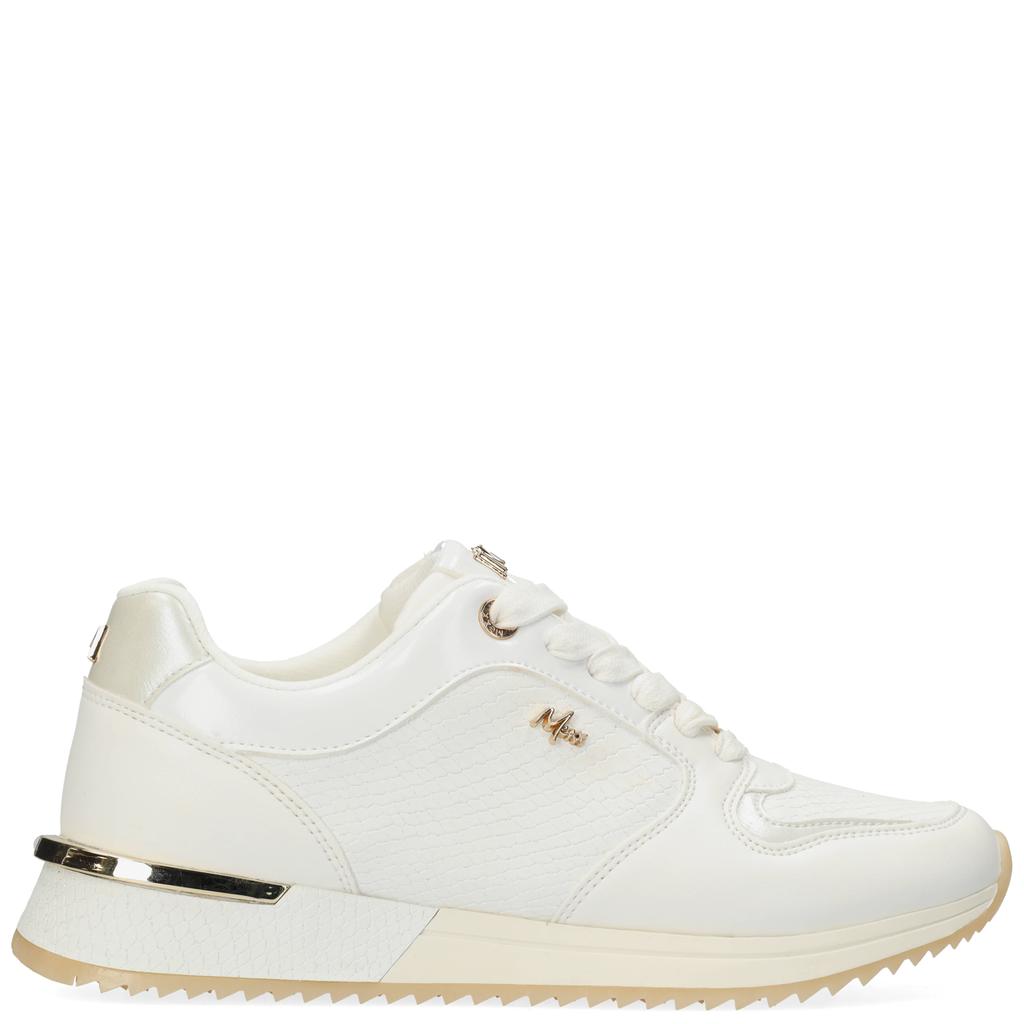 Witte dames Mexx Fleur Ellen sneakers van 100% polyurethaan met veters