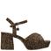 Mexx sandalettes met panterprint bruin