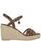 Mexx espadrilles met slangenprint cognac