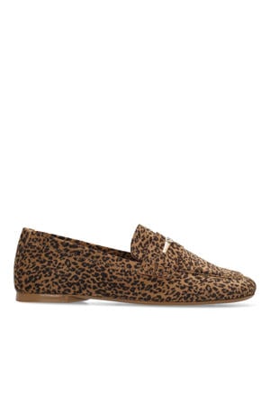 Ravina Lemon loafers met panterprint cognac/zwart