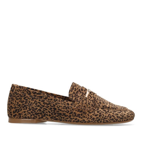 Mexx Ravina Lemon loafers met panterprint cognac/zwart afbeelding