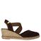Verbenas Mila suède leren espadrilles donkerbruin