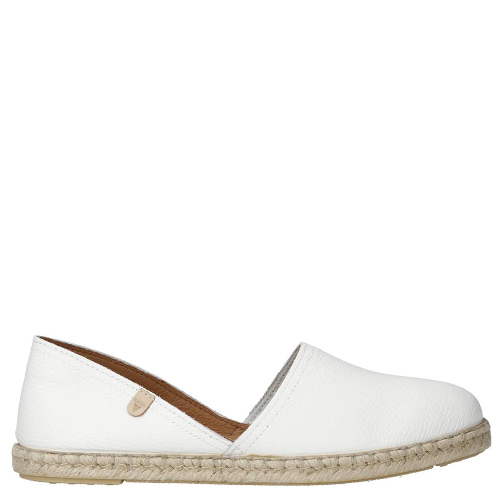 Witte dames Verbenas Carmen nucleo leren espadrilles