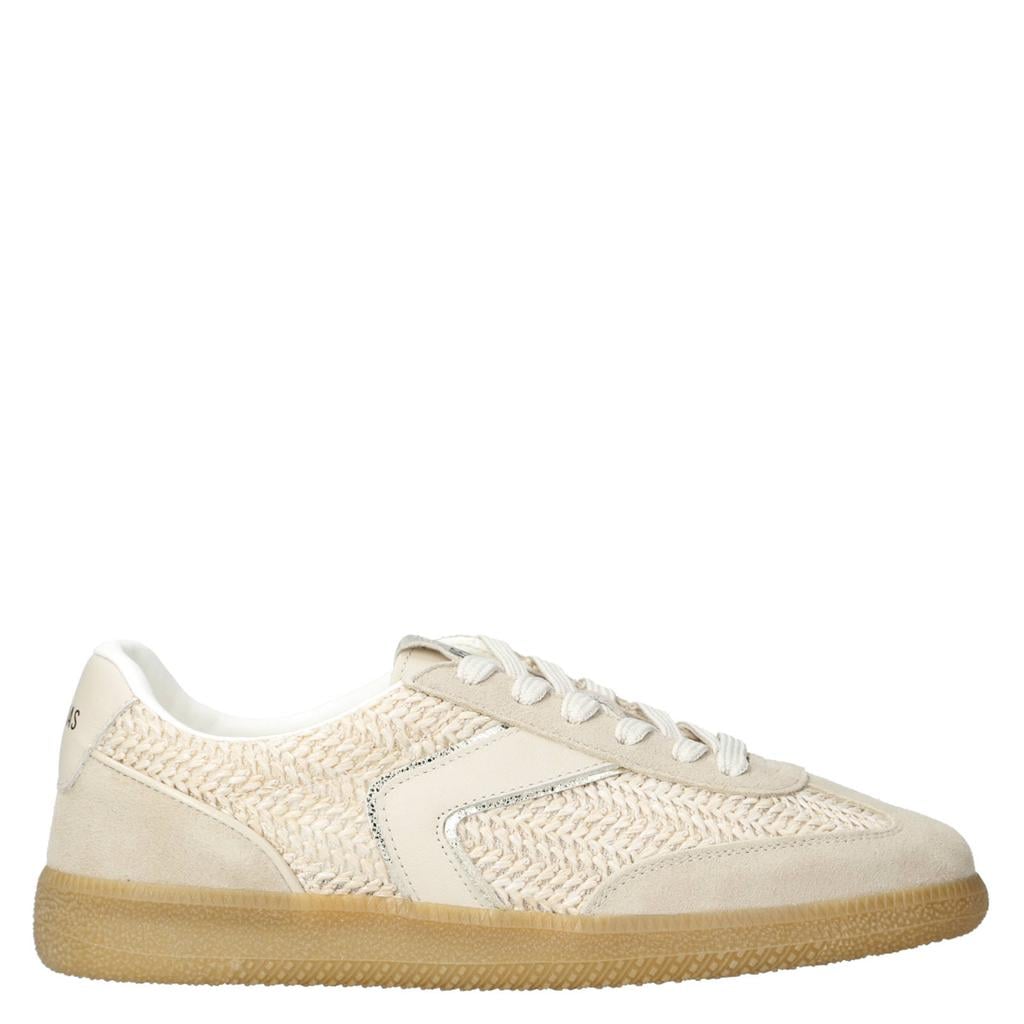 Beige dames Verbenas leren sneakers van 60% leer/40% textiel met veters